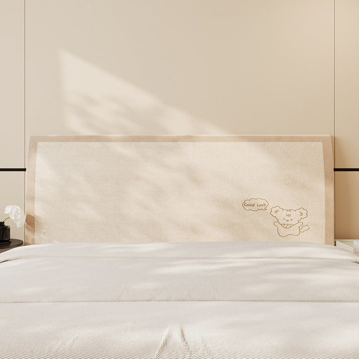 Decorative Padded Headboard Panel Cover with Playful Cartoon Cat Print