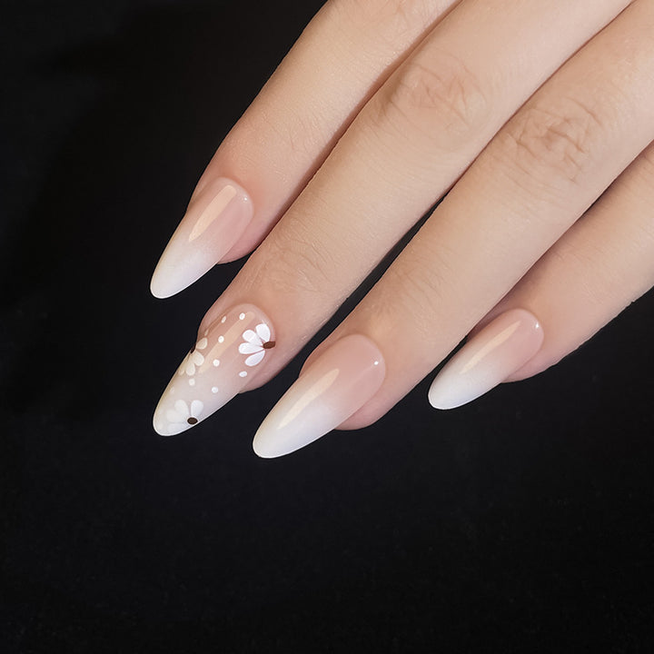 Floral Ombre Press-On Nagelkunst Karnz