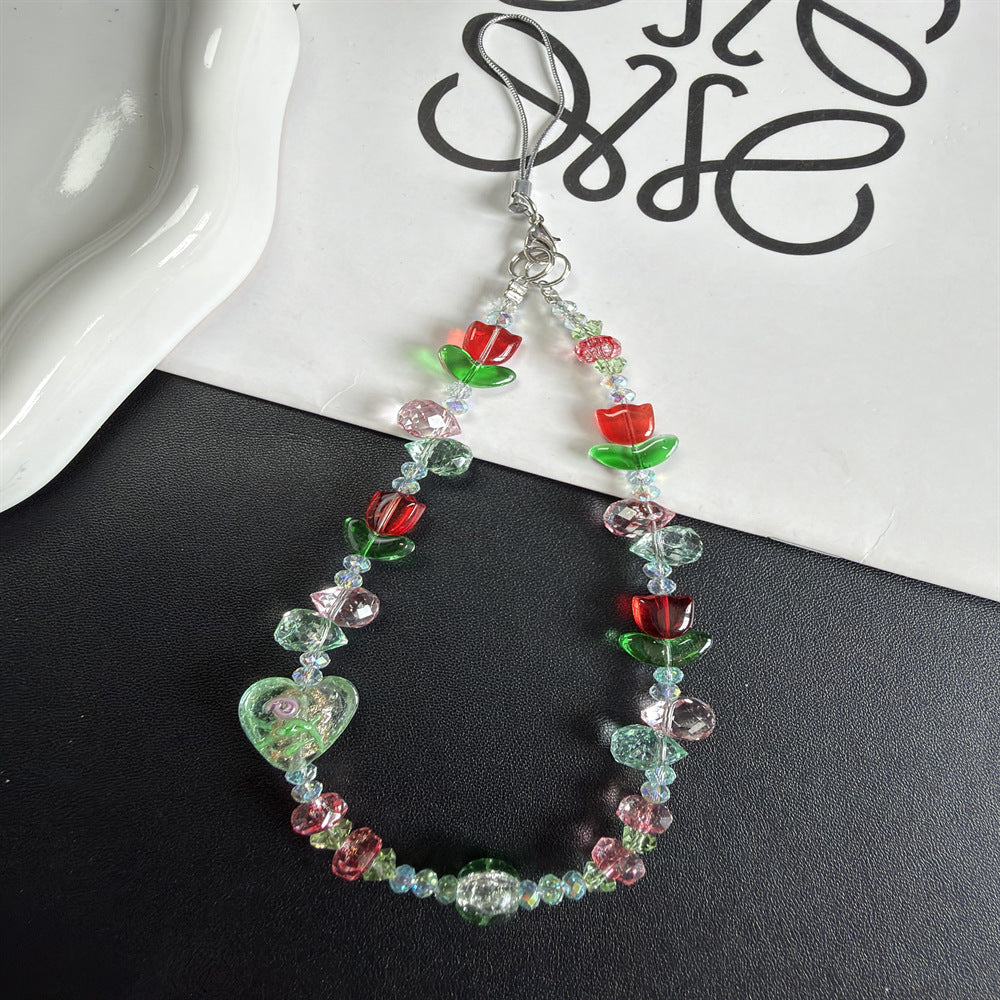 Blumen Bead Handykette Karnz