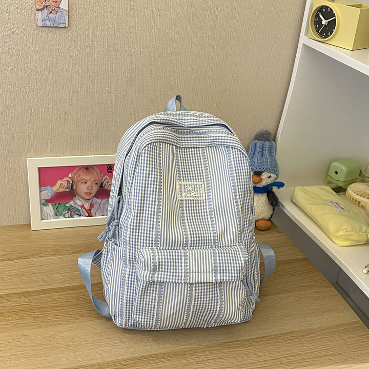 Lässiger gestreifter Rucksack