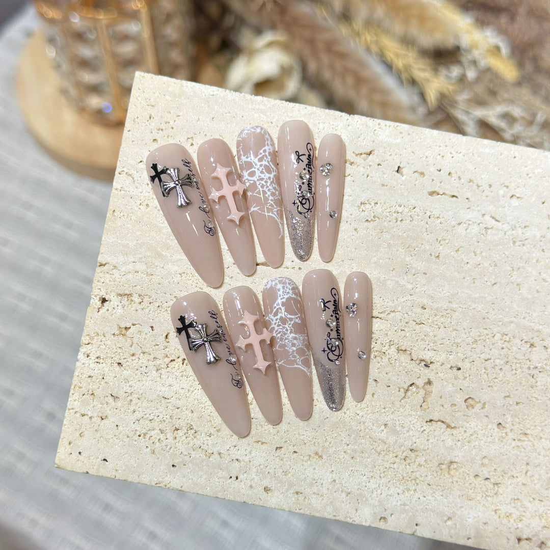 Luxus Gothic Press-On Nail Art Set Karnz