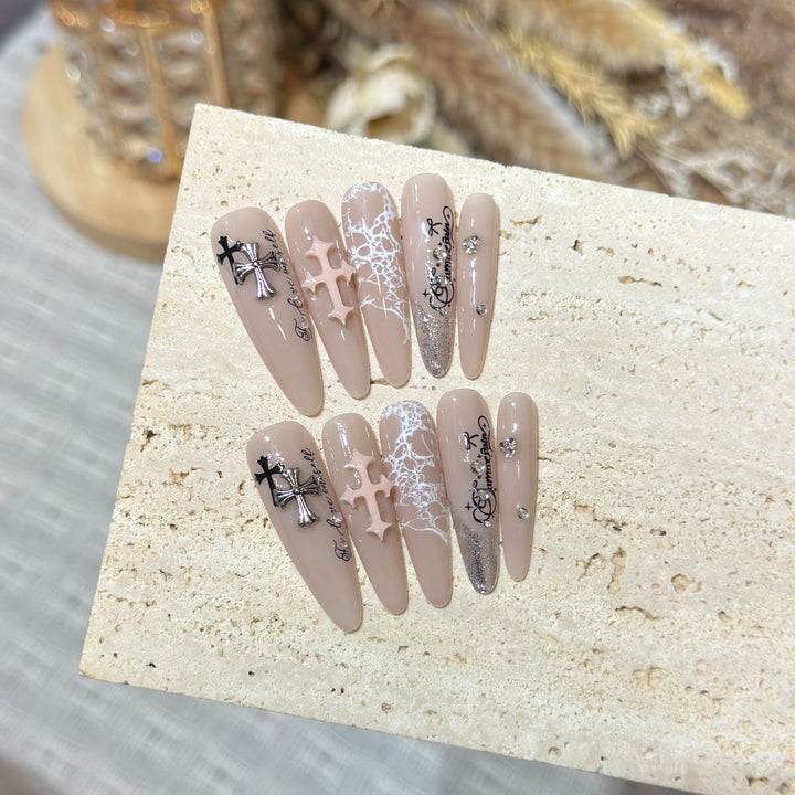 Luxus Gothic Press-On Nail Art Set Karnz