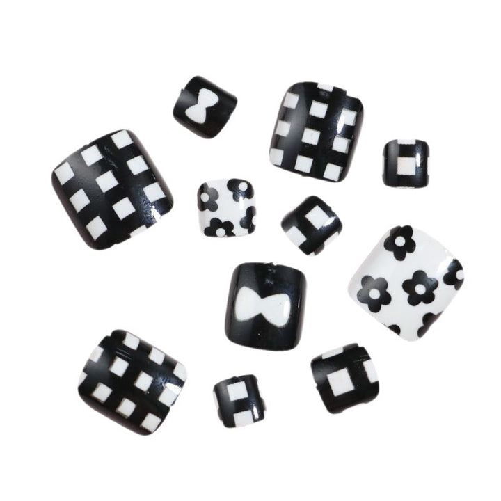 Künstlerisches Floral Press-On Nagelkunst Set Karnz