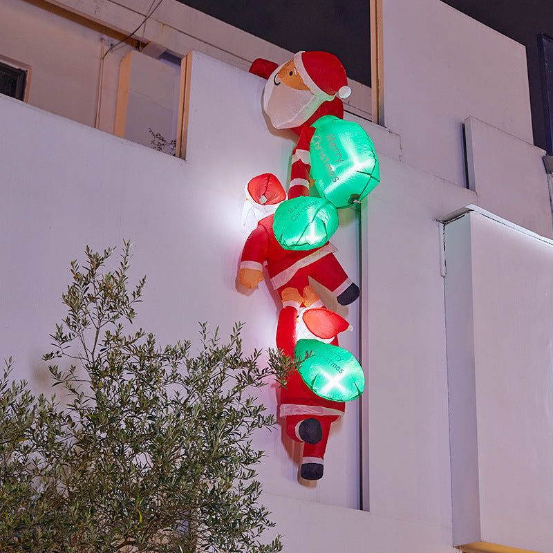 Aufblasbarer Weihnachtsmann mit Geschenken Karnz