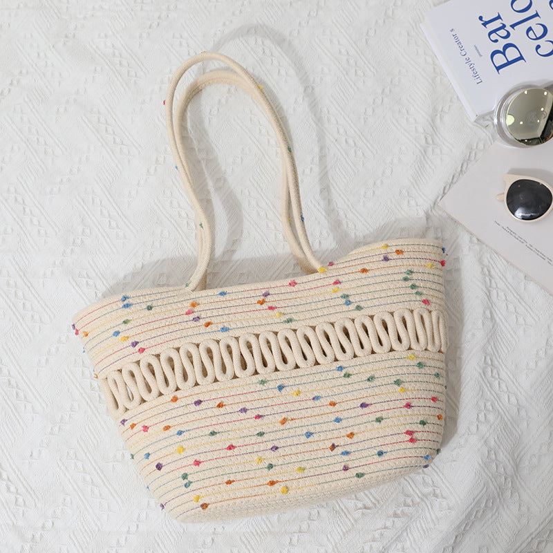 Damen Henkeltasche mit farbenfrohen Akzenten Karnz