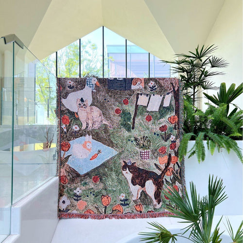 Künstlerische Bauernhof-Themen-Wurfdecke
