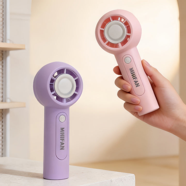 Damen Tragbarer Mini-Handventilator mit USB-Ladefunktion und ergonomischem Design Karnz