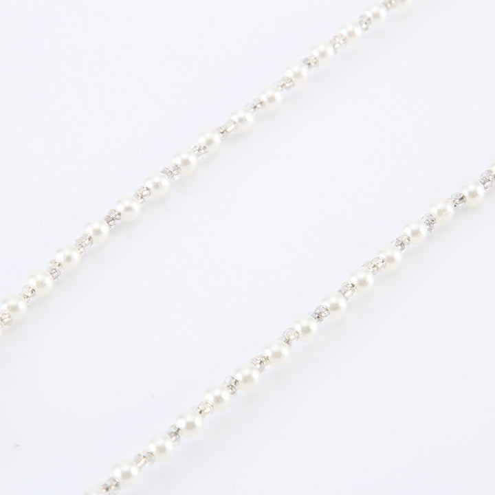 Elegante Perlen Brille Kette Karnz