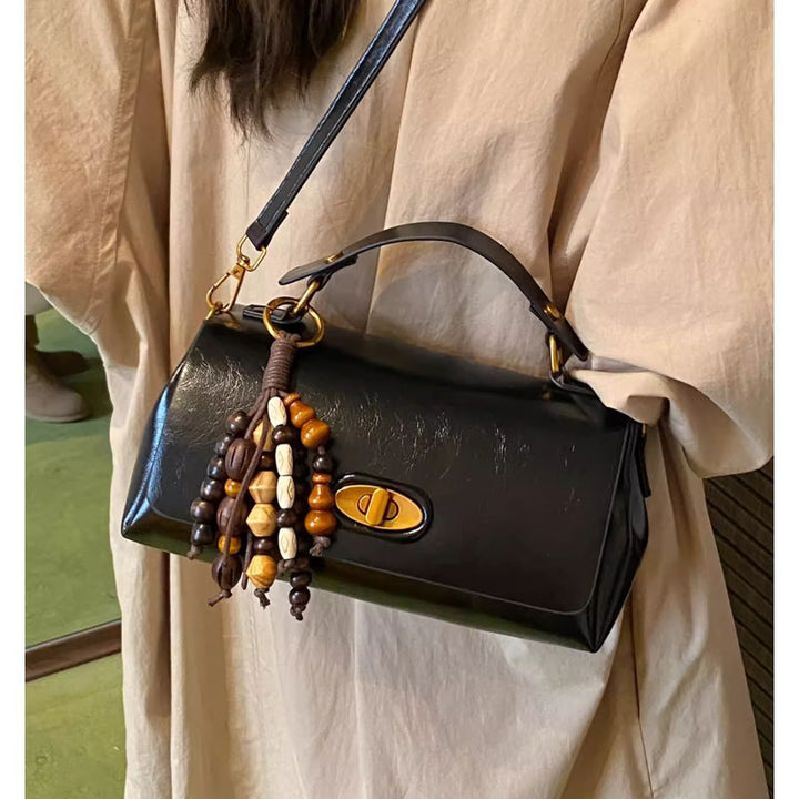Vintage-inspirierte strukturierte Satchel Karnz