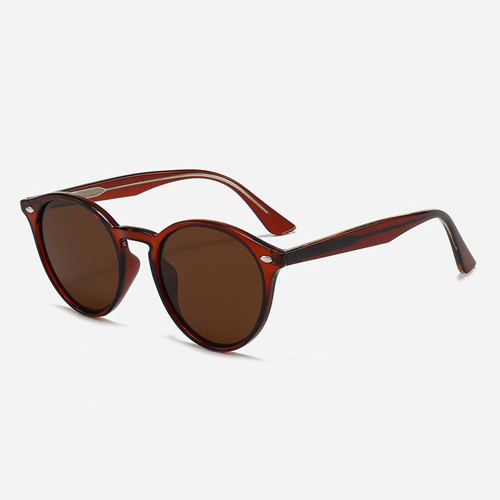 Damen Stilvolle runde Sonnenbrille Karnz
