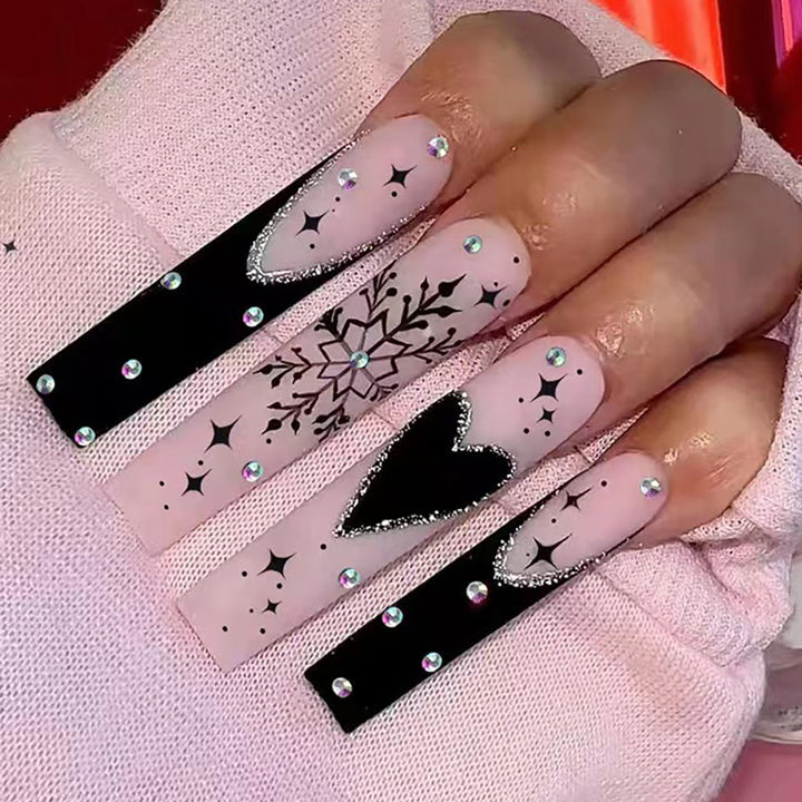 Glitzerndes Stiletto Nagelkunst Set Karnz