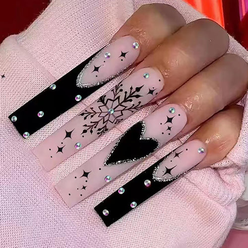 Glitzerndes Stiletto Nagelkunst Set Karnz