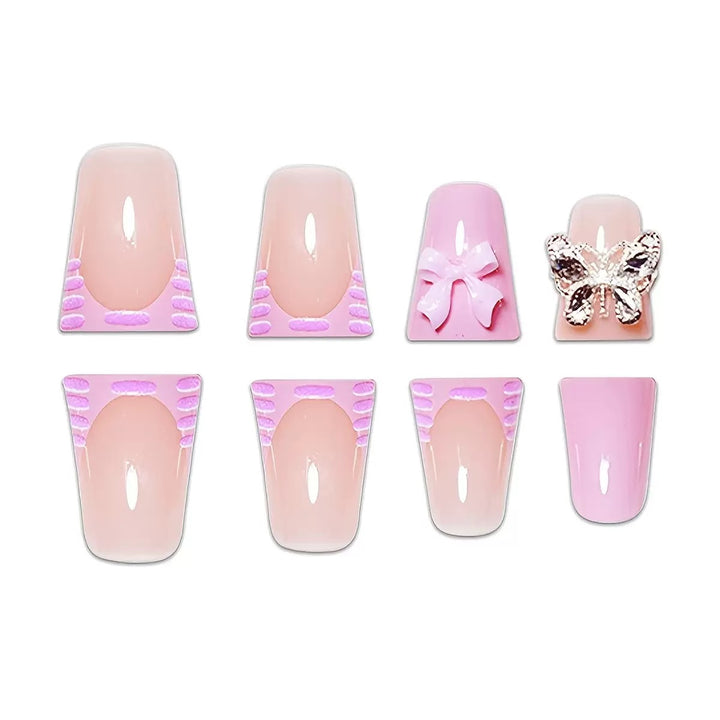 3D Floral Press-On Nagelkunst Set Karnz