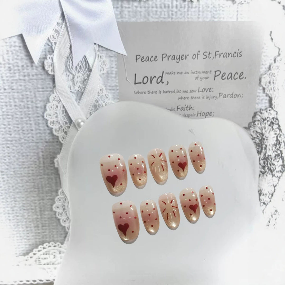 Glitzerndes Herz- und Stern-Nagelkunst-Set Karnz