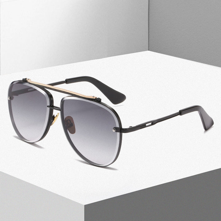 Damen Oversized Piloten-Sonnenbrille mit verstellbaren Nasenpolstern und hochwertigem Metallrahmen Karnz