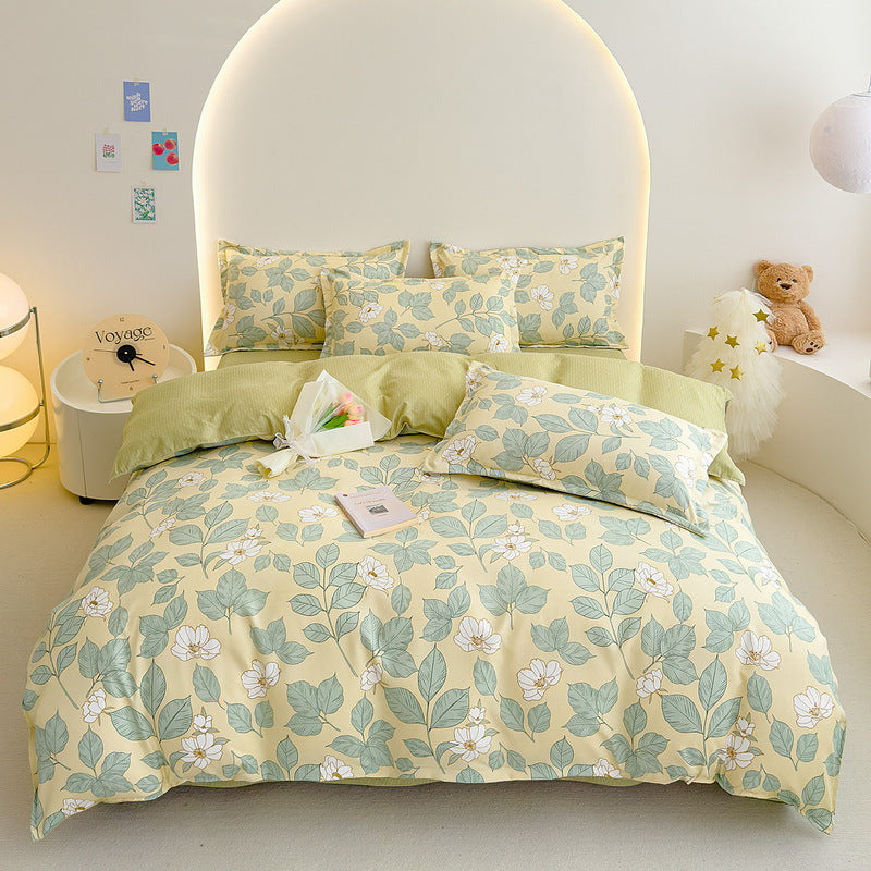 Blumenmuster Wende Bettbezug Set
