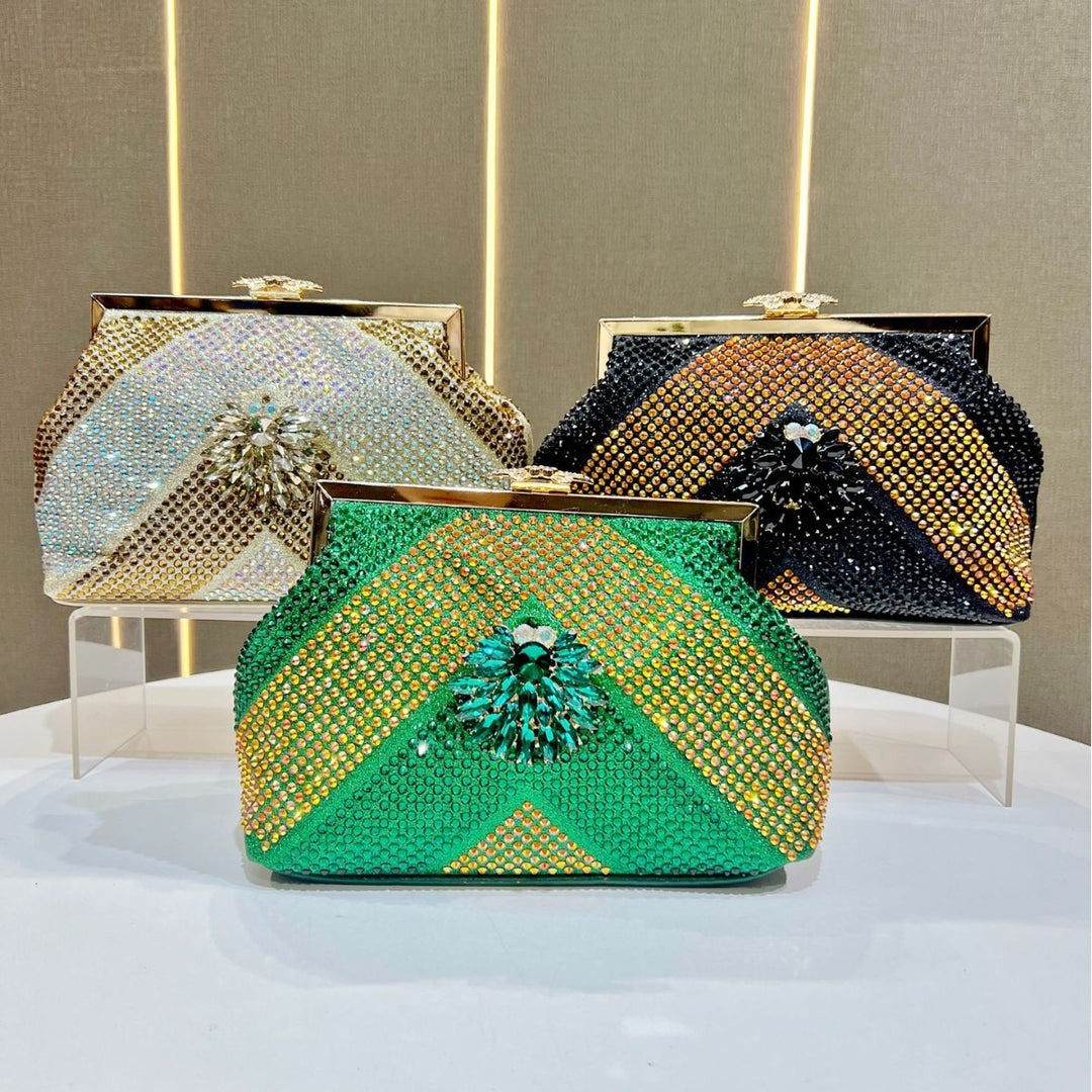 Glänzende Strass Abend-Clutch