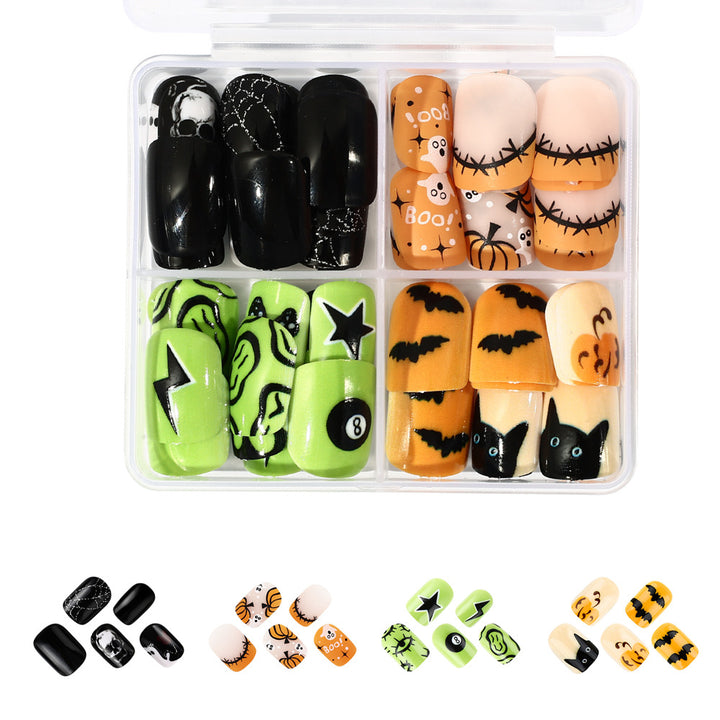 Halloween-Themen Dekorative Press-On Nagelkunst Set Karnz