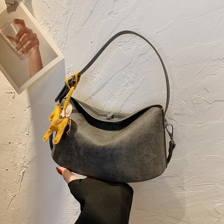 Elegante Soft-Suede Schultertasche Karnz