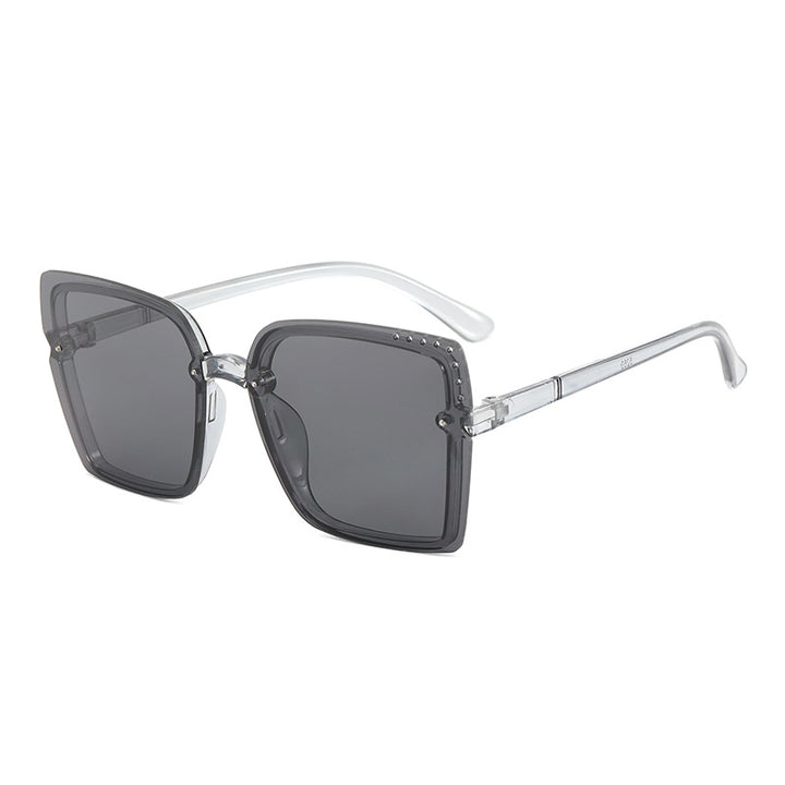 Damen Quadratische Sonnenbrille mit funkelnden Rahmenakzenten Karnz