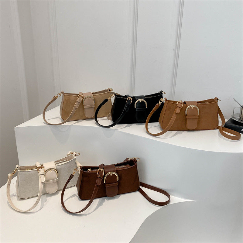 Stylische Schnallen Mini Umhängetasche