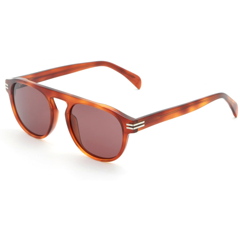 Damen modische Sonnenbrille mit schmalem Rahmen und stylischen Akzenten Karnz