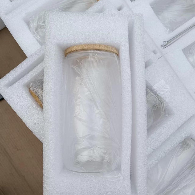 Damen Glas Trinkflasche Karnz