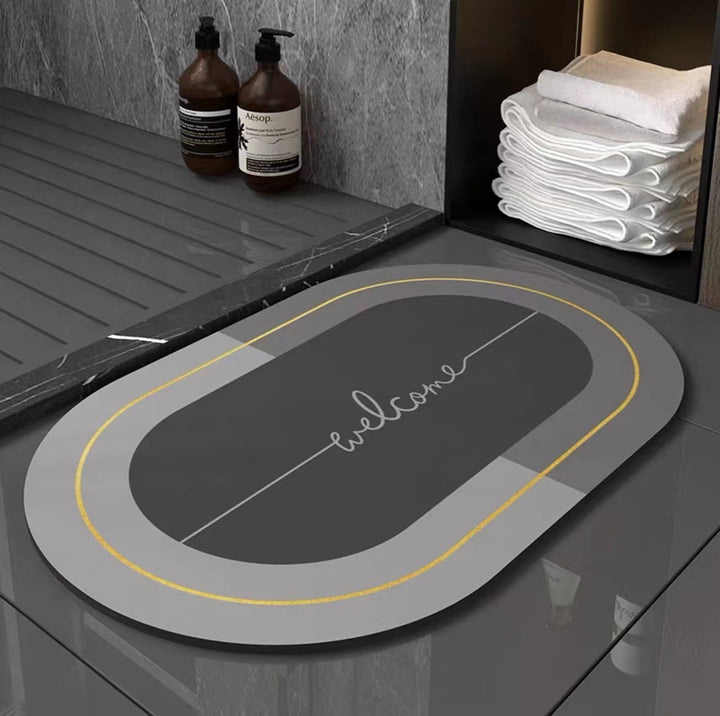 Elegante ovale Willkommensmatte