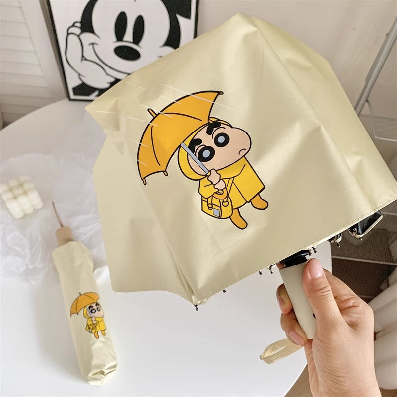 Damen Faltregenschirm mit kreativem Charakterdesign Karnz