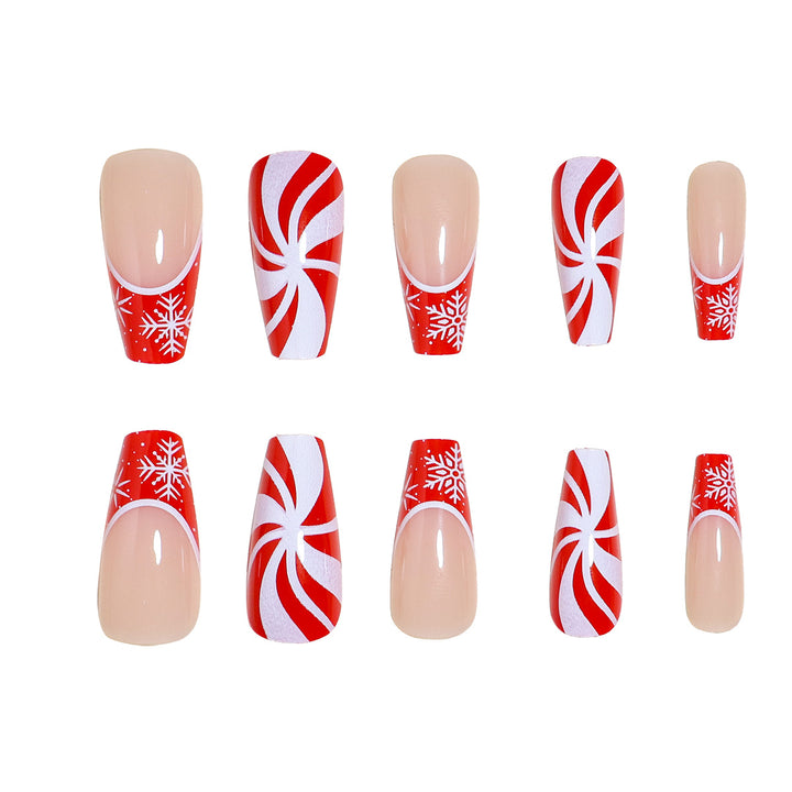 Festliches Zuckerstangen-Nagelkunst-Set Karnz