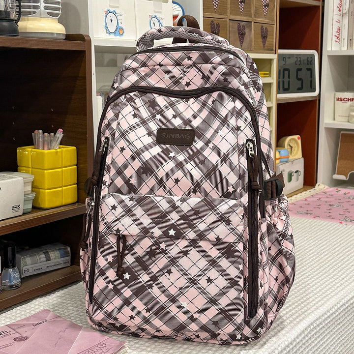 Kariertes Muster Rucksack Karnz