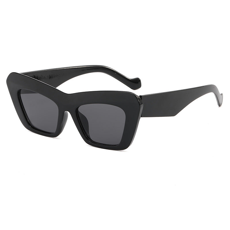 Damen modische Oversized-Sonnenbrille mit kantigem Rahmen Karnz