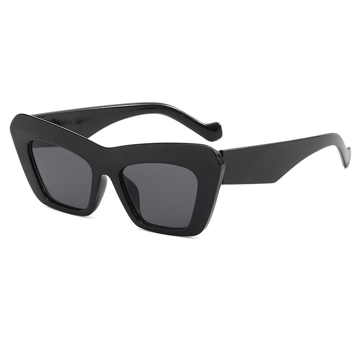 Damen modische Oversized-Sonnenbrille mit kantigem Rahmen Karnz