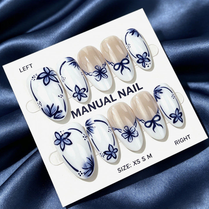 Dekoratives Florales Aufkleber-Nail-Set