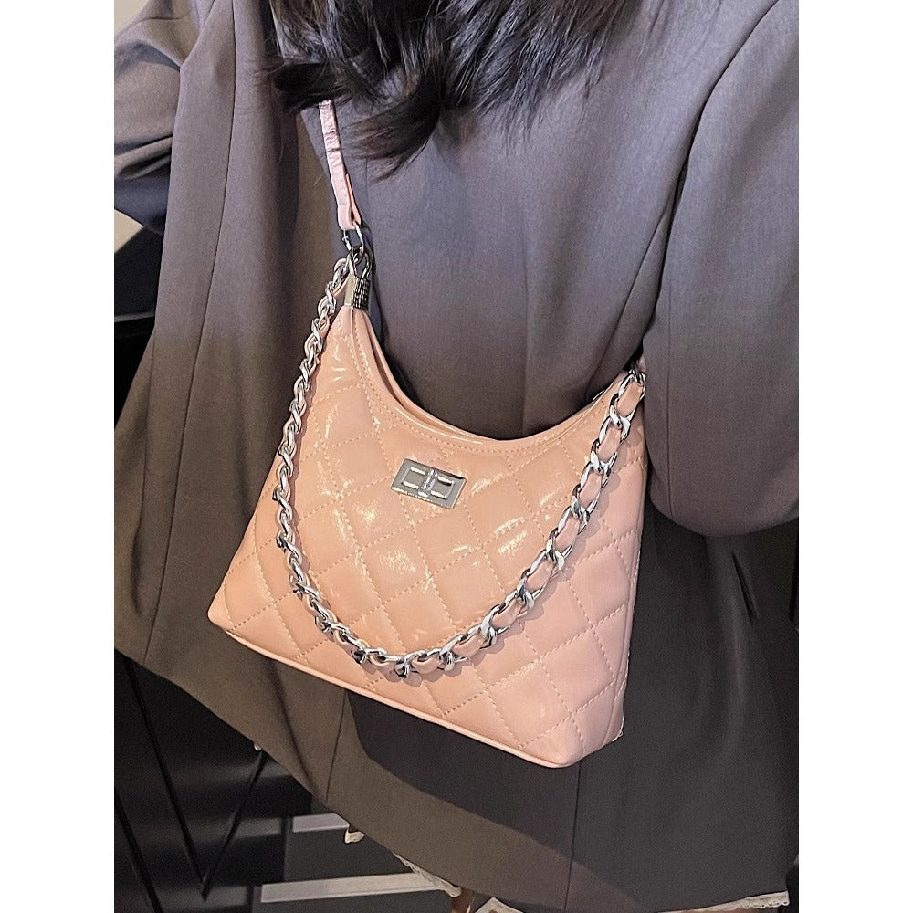 Gequiltete Kunstleder Kettenhandtasche Karnz
