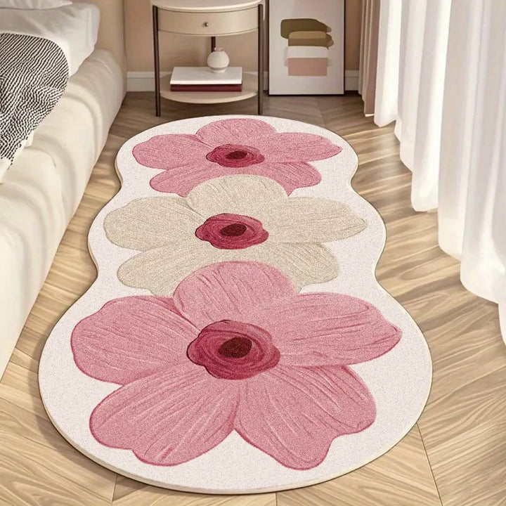 Blumenmuster Komfort Teppich
