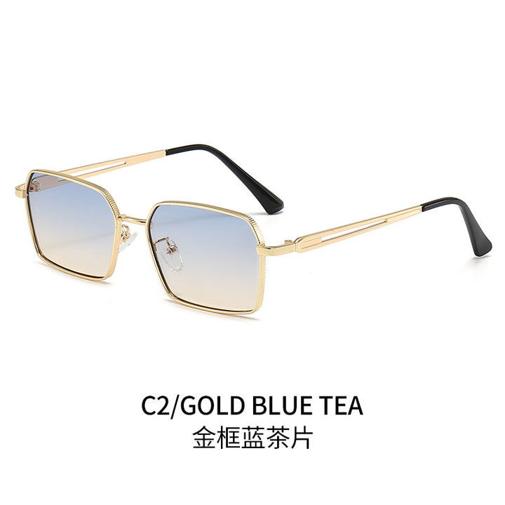 Damen quadratische Sonnenbrille mit minimalistischen Metallakzenten Karnz