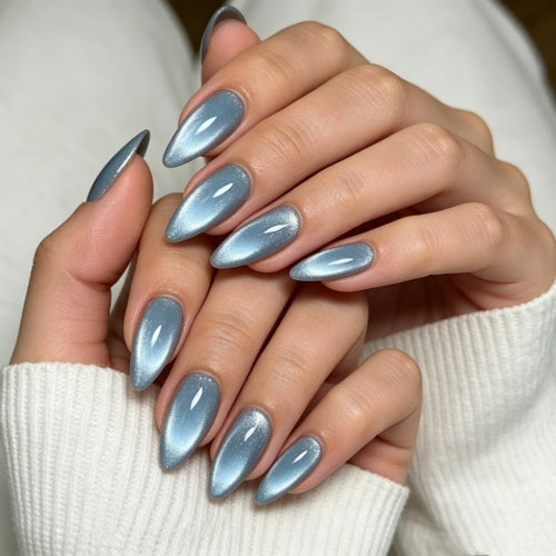Stiletto Press-On Nail Set mit glänzendem Farbverlauf-Finish Karnz