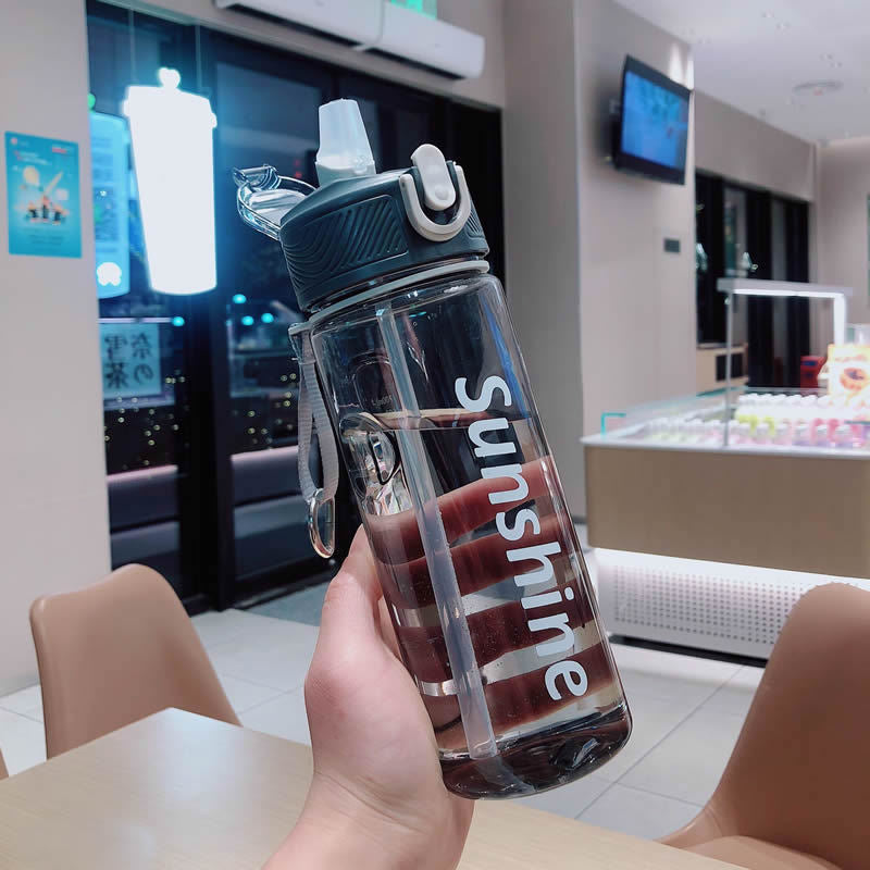 Damen Praktische Trinkflasche mit Tragegriff und Auslaufschutz Karnz