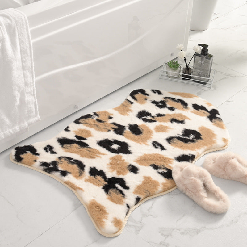 Plüsch Tierdruck Badezimmerteppich