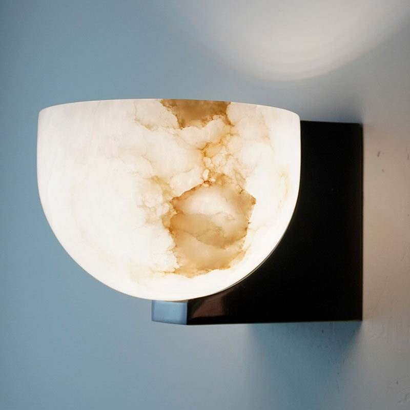 Künstlerische Marmorwandlampe
