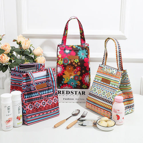 Isolierte Blumenmuster-Lunchbag