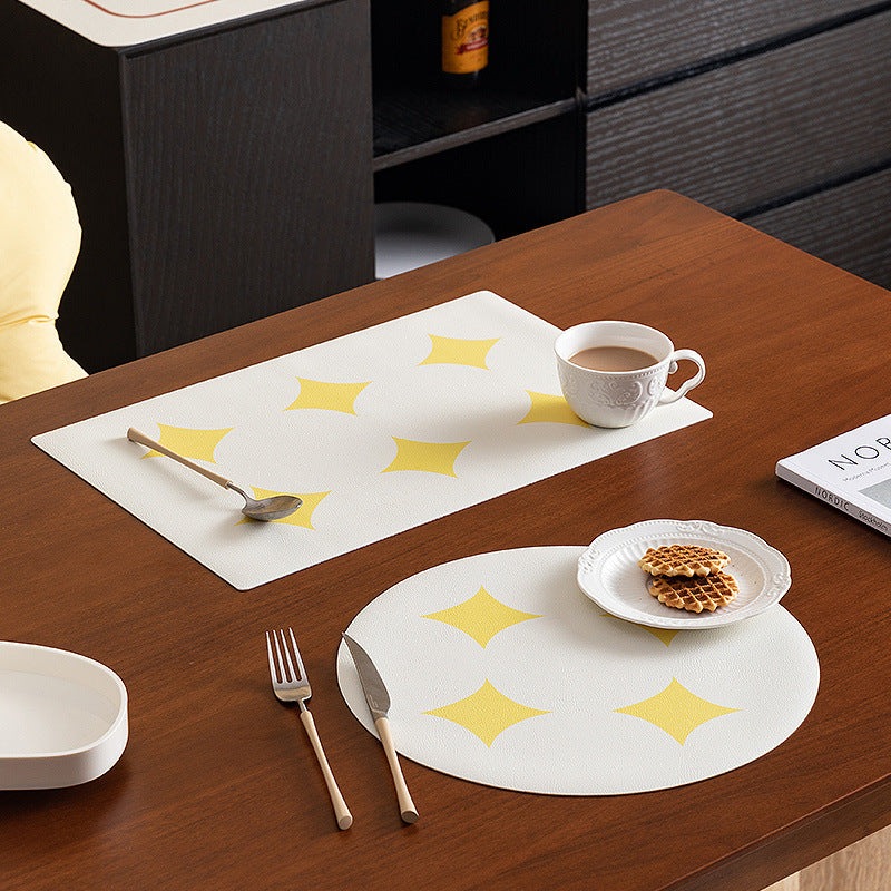 Runder dekorativer Vinyl-Aufkleber mit minimalistischer Tulpen-Illustration