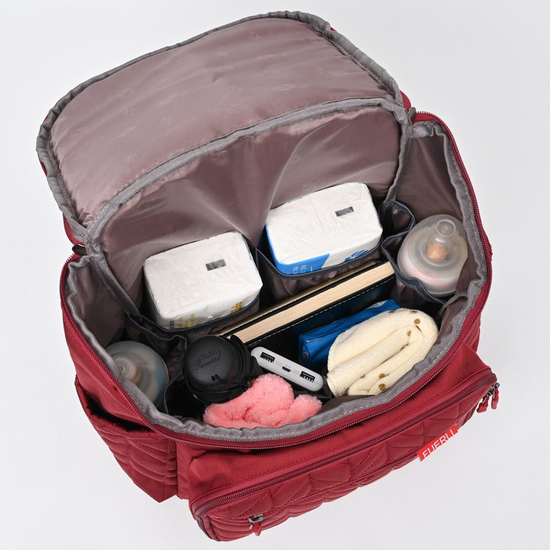 Elegante gesteppt Multi-Compartment Rucksack Karnz