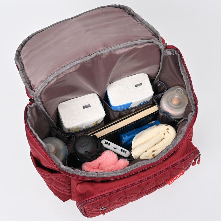 Elegante gesteppt Multi-Compartment Rucksack Karnz