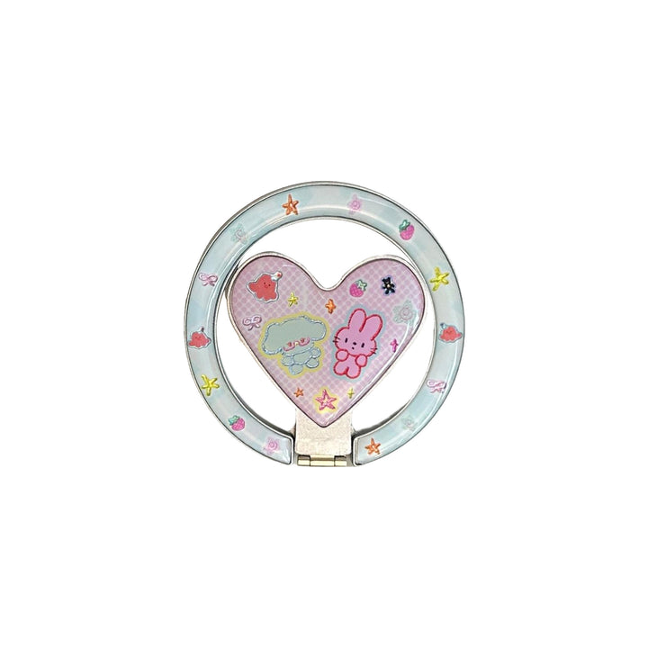 Herzförmiger Smartphone Fingerhalter mit Kawaii Design Karnz