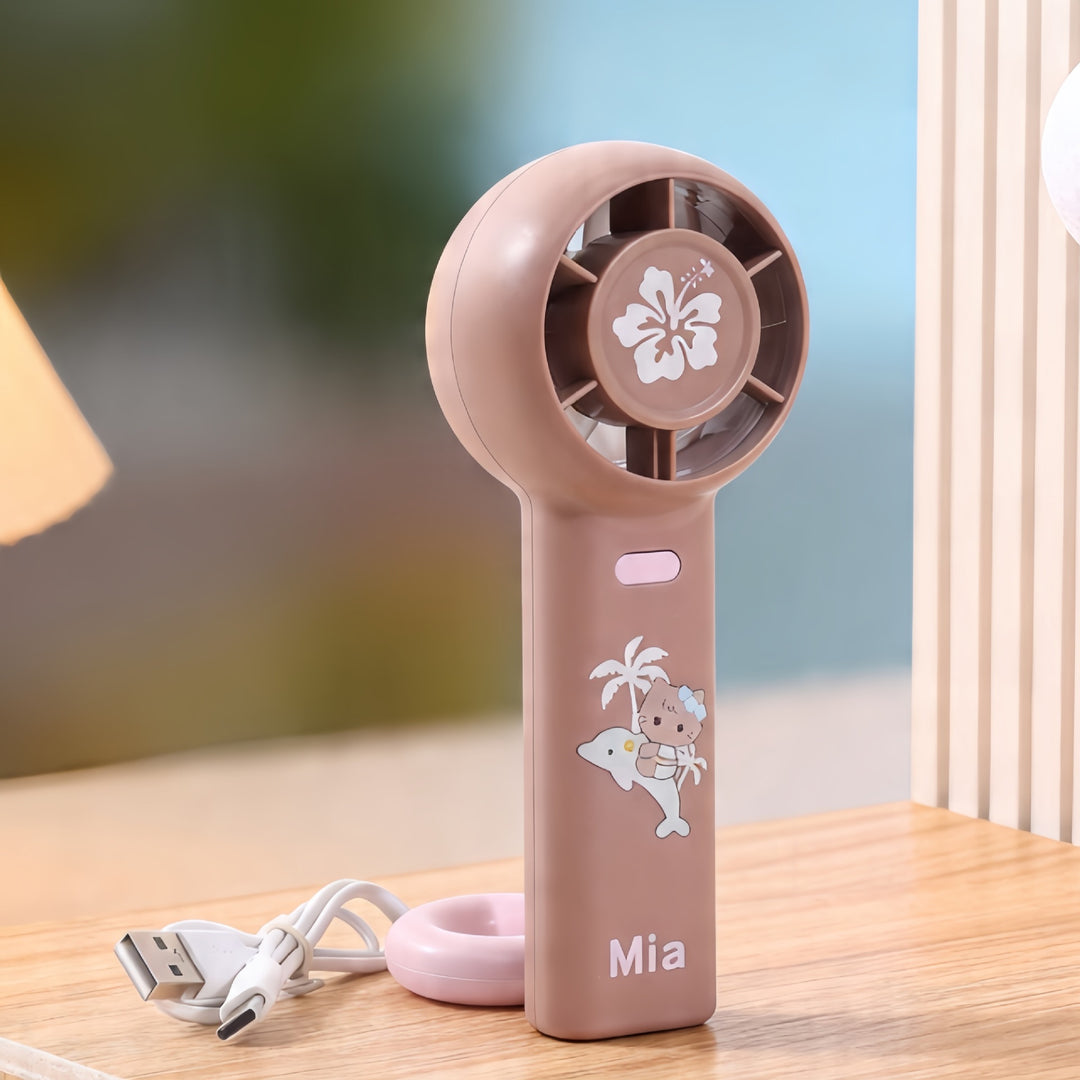 Damen Tragbarer Mini-Handventilator mit kinderfreundlichem Design Karnz
