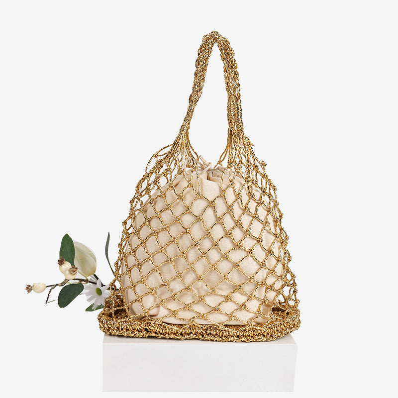 Damen stylische Netztasche mit Baumwollfutter Karnz