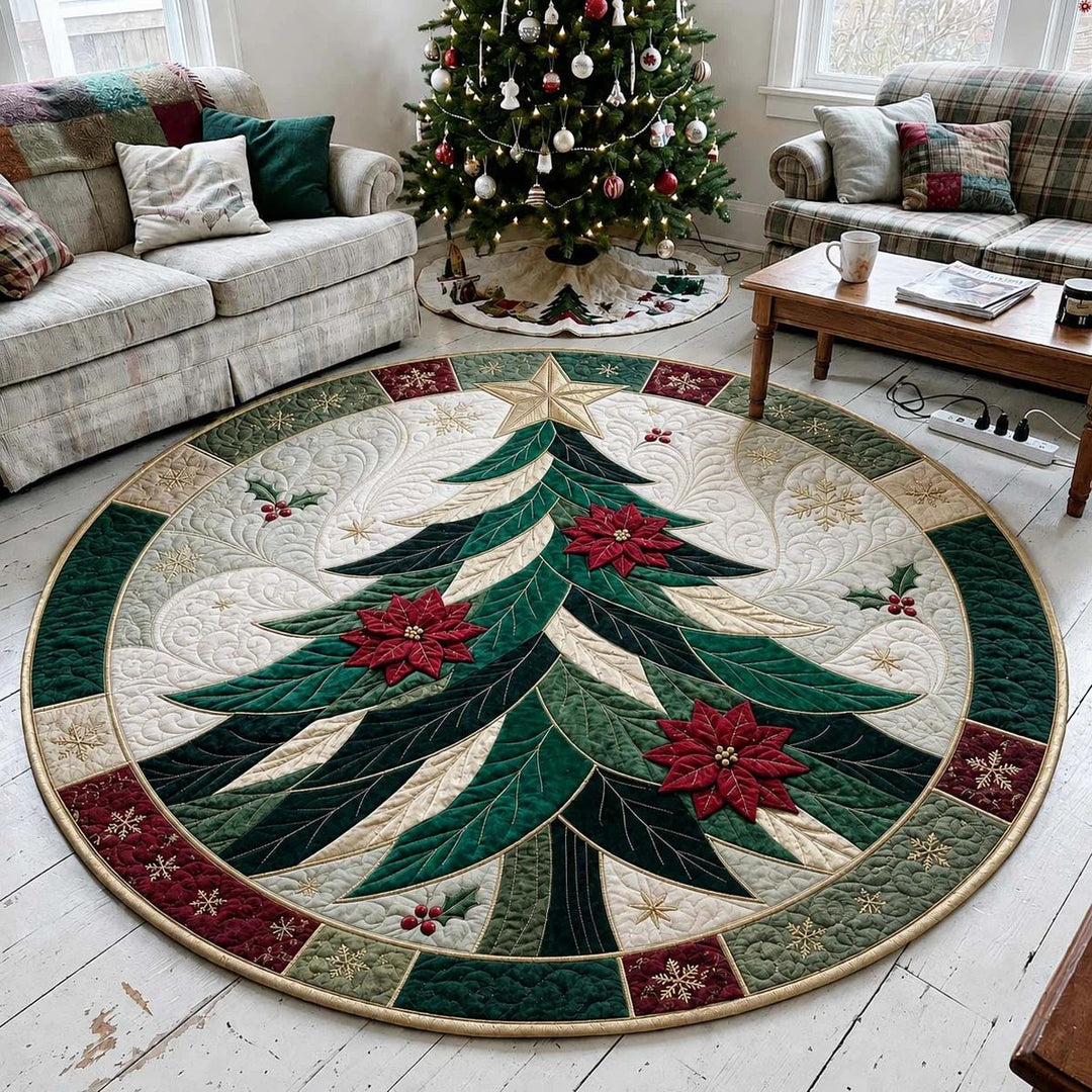 Runder Weihnachtsbaum Teppich