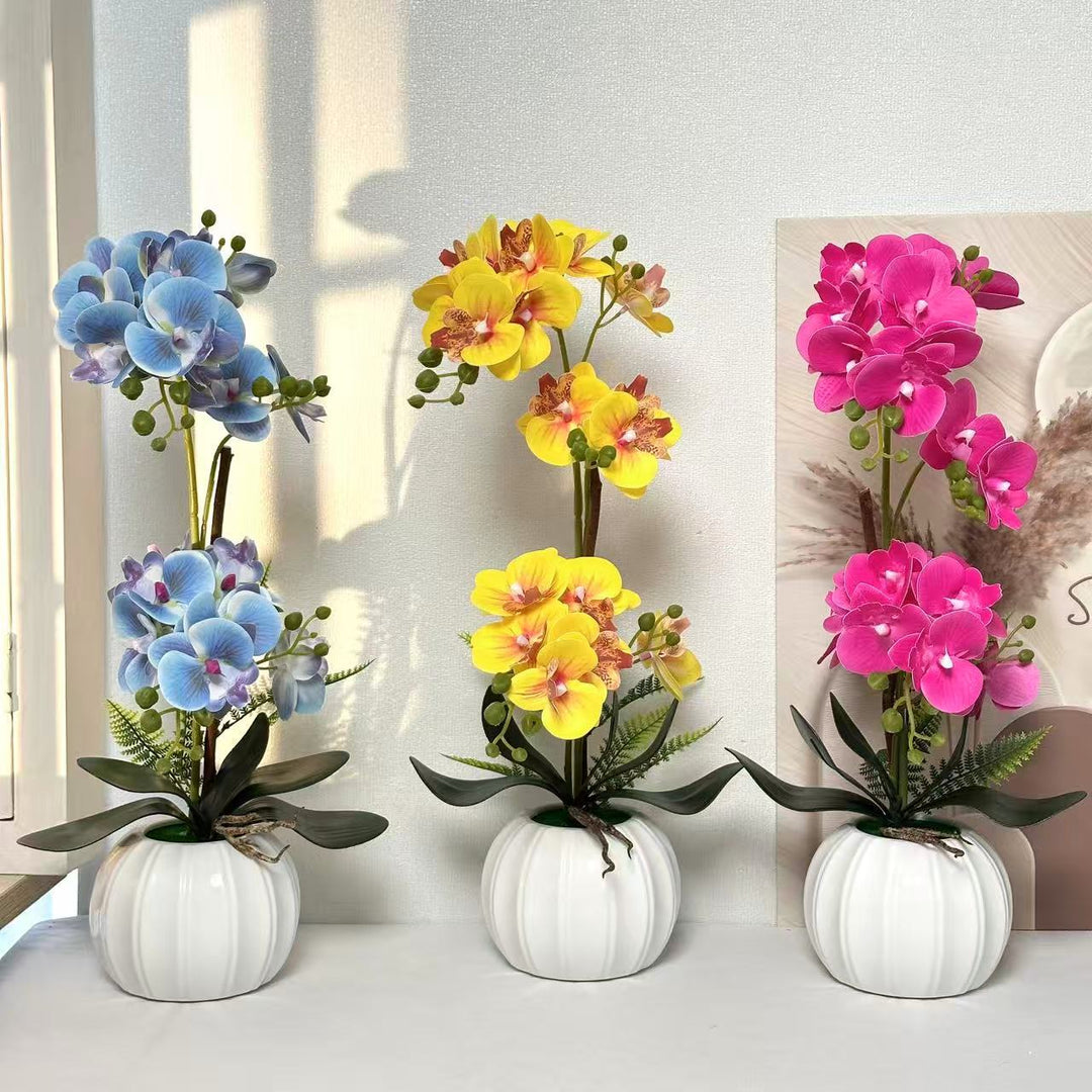 Elegante künstliche Orchideenarrangement für die Innenraumdekoration